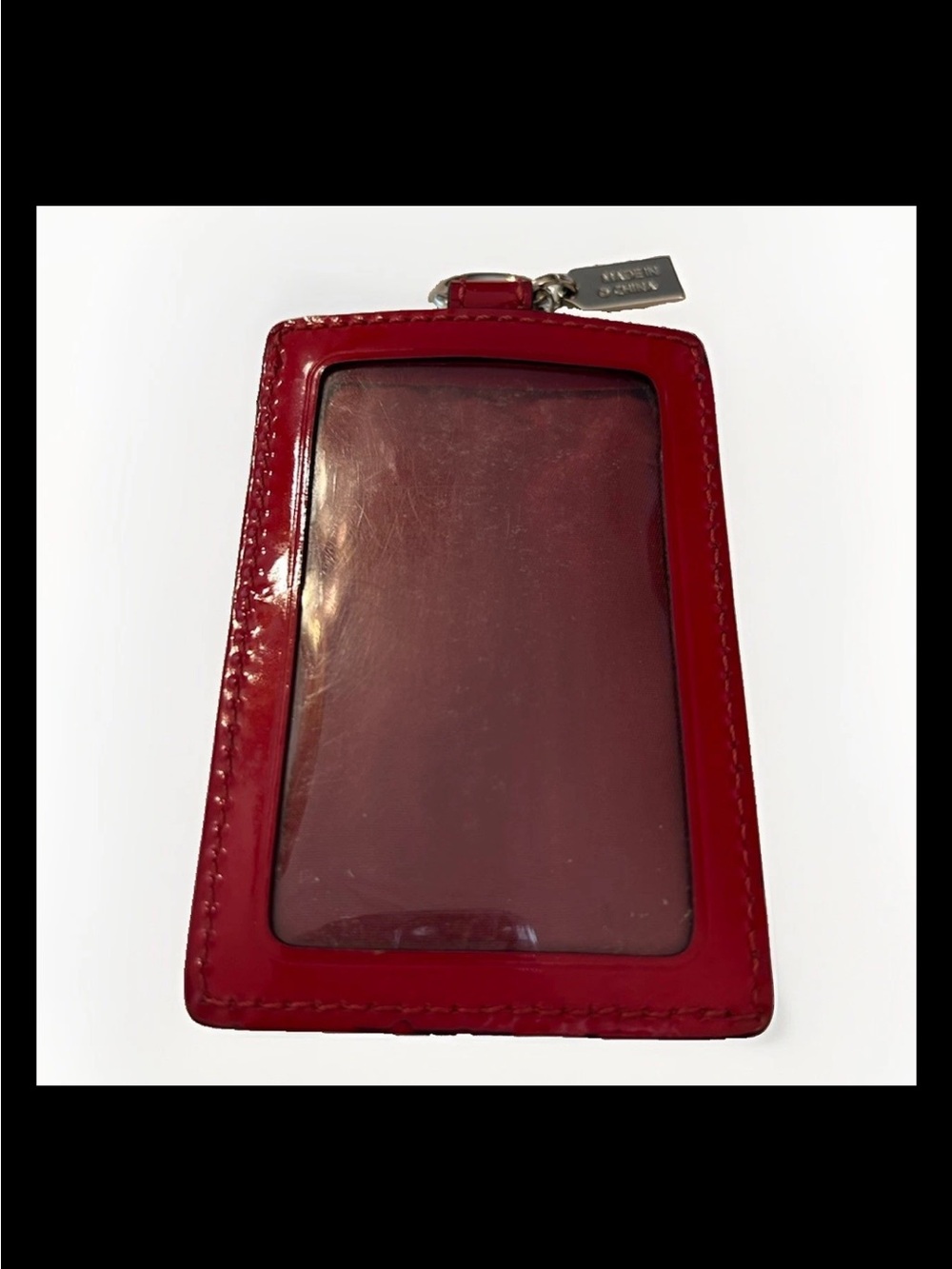 Coach Monkey Bag Charm/Lanyard- Brown Haircalf Fur, Red Patent Leather RARE 2016 - Picture 7 of 8